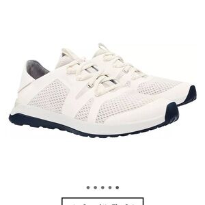 Olukai Huia, White Womens Slip-On Athletic Shoes